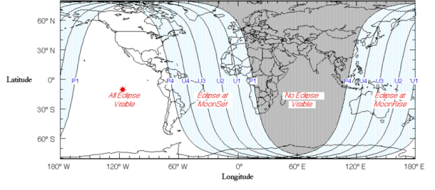 Mapa de Visibilidad del Eclipse Solar
